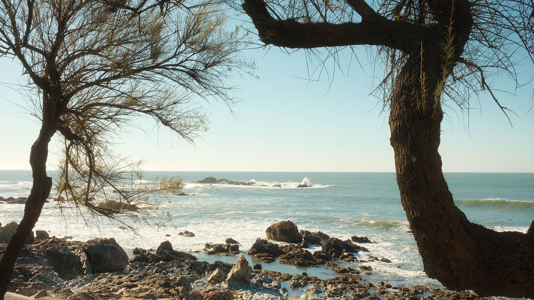 Sandy Mediterranean beach and sea at Burriana on the Valencian coast of Spain