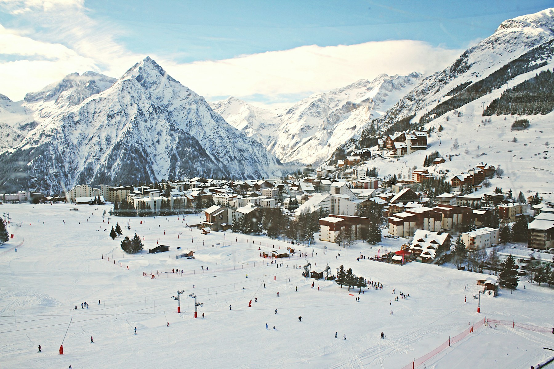 School group in ski gear