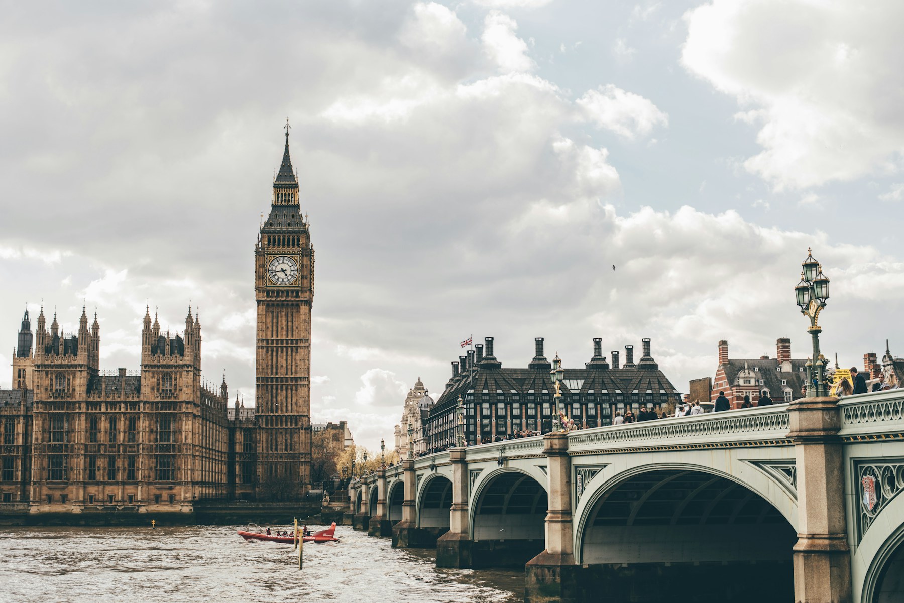Tower Bridge over the River Thames during an English language stay in London