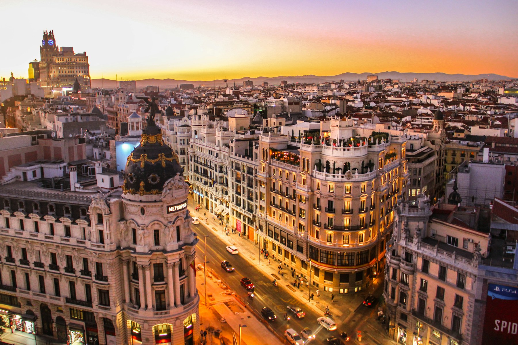 Royal Palace and grand boulevards of Madrid on a cultural school trip to Spain and Castile