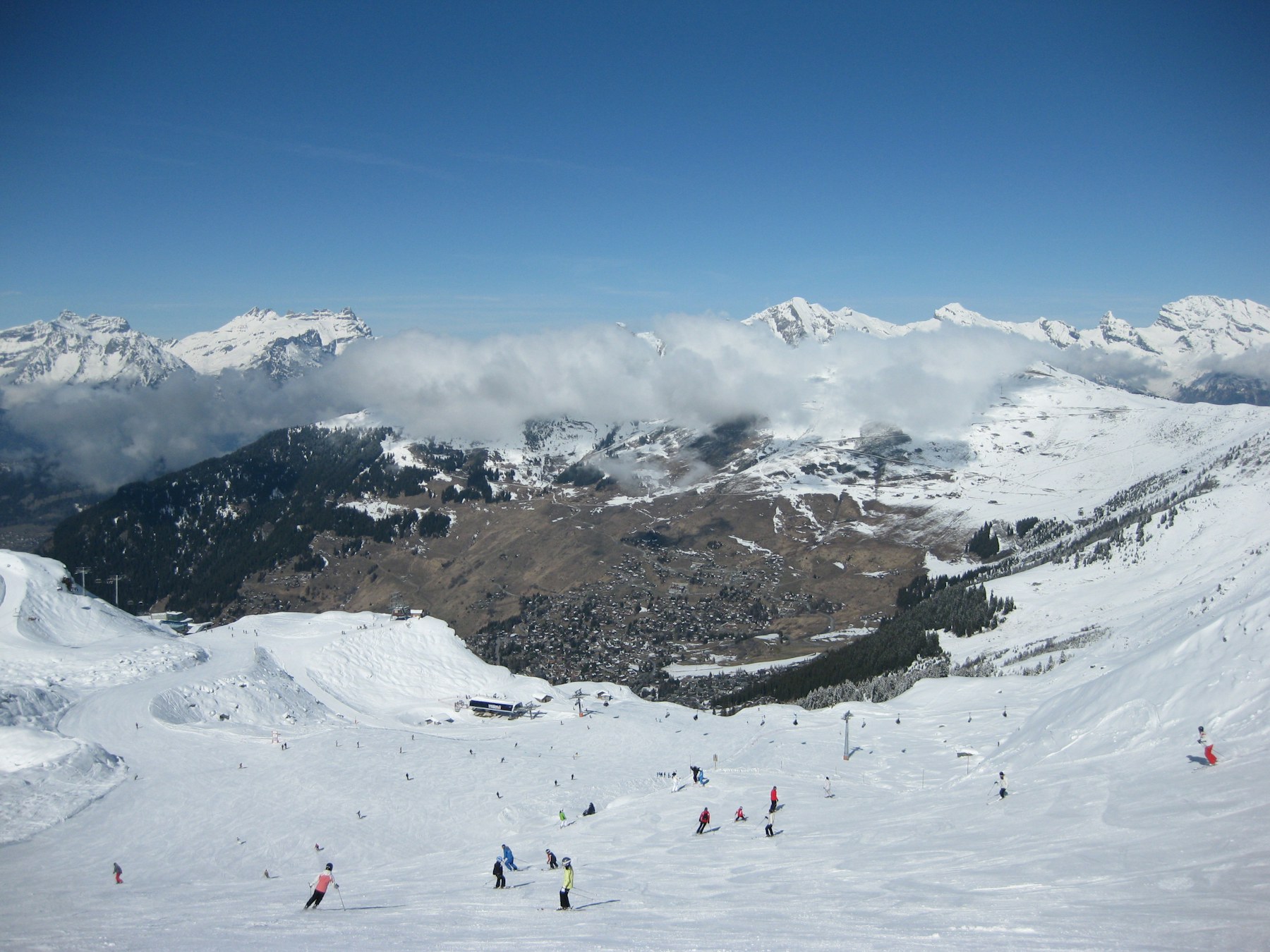 School group in ski gear