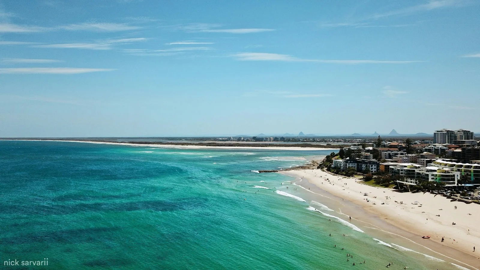 Mooloolaba beach on the Sunshine Coast during an English language stay in Queensland
