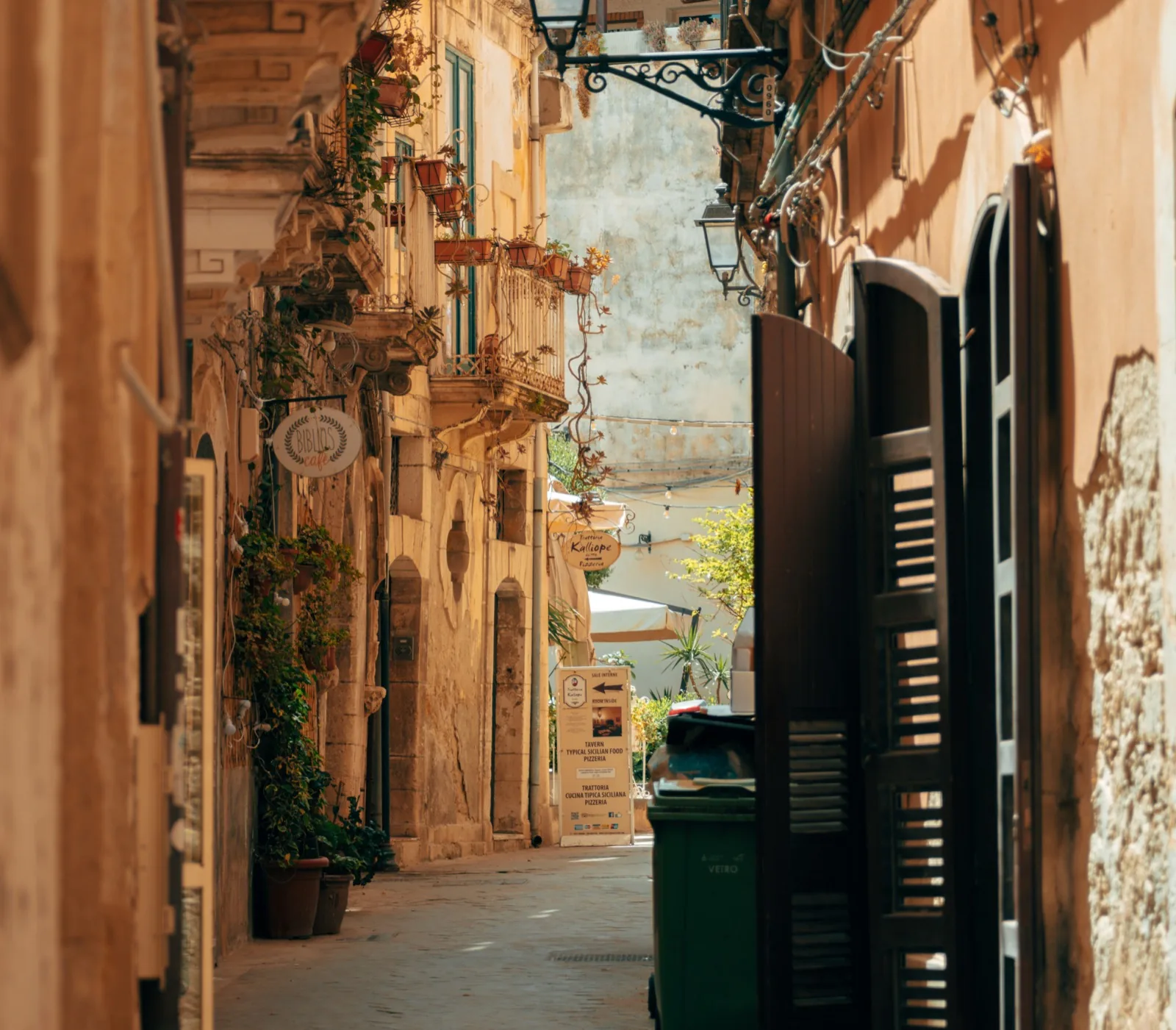 View from Taormina's ancient theatre towards Mount Etna during a language stay in Taormina, Sicily